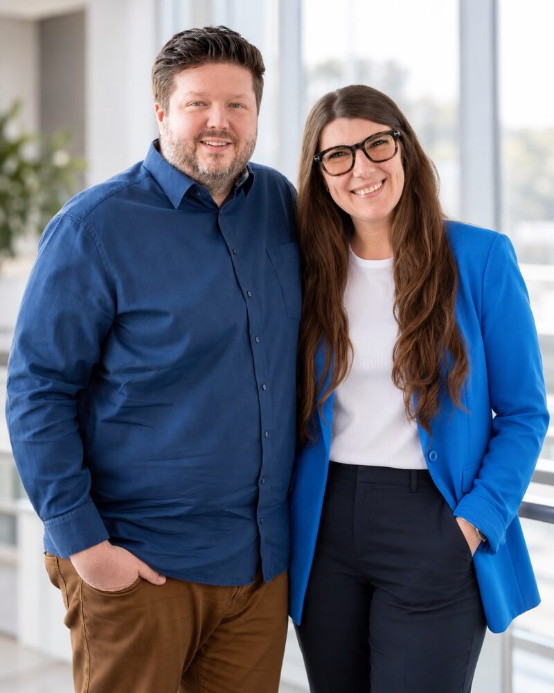 Gemeinsames Porträt von Oliver und Daniela Oettgen, Ideengeber des Lebenshofes.